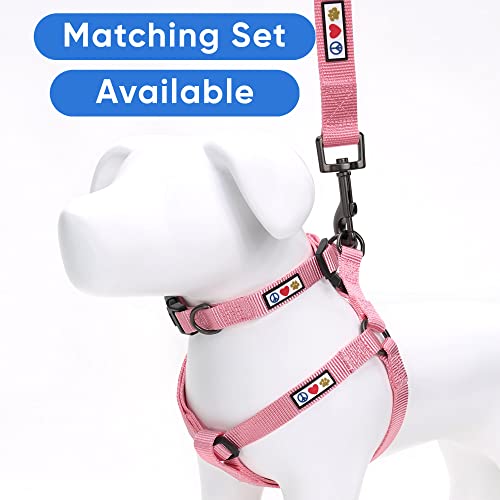 Pawtitas Personalized Dog Leash Embroidered Customize Leash with your Pet Name & Phone Number Leash Puppy Leash 6 ft long dog leash puppy Medium Leash Large Leash Leash Light Pink Custom Engraved Name