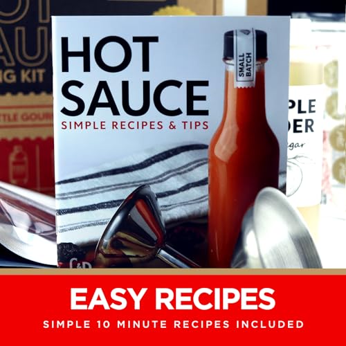 Ultimate Edition Hot Sauce Making Kit, 6 Varieties of Peppers, Ghost pepper, Habanero, Gourmet Spice Blend, 4 Bottles, Labels, Book, Gift For Dad (Ultimate Edition)