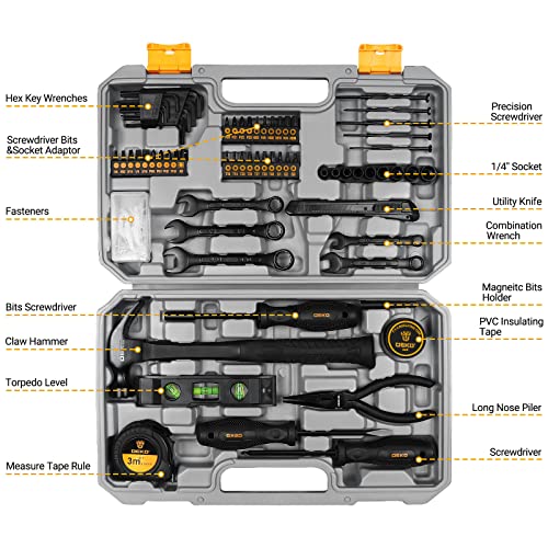 DEKOPRO Tool Kit Set Box Home Repair Tools Basic Hand Toolbox Sets 148Piece