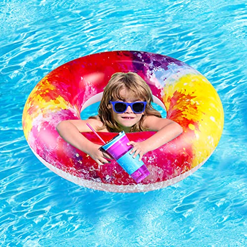 6Pcs Big Pool Floats Tubes-Parentswell Pool Floats, Inflatable Pool Float Swimming Rings, Pool Floaties Party Toys for Kids Adults Toddlers