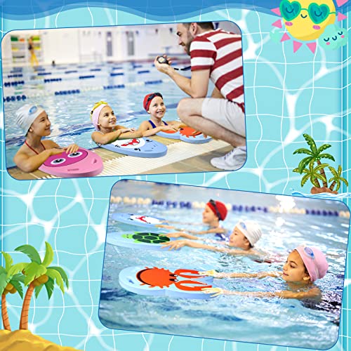 Junkin 4 Pcs Learn Swim Pool Kickboard for Kids Unicorn Bunny Fishtail Mermaid Shark Turtle Octopus Crab Kick Board for Pool Swimming Training Summer Exercise Training Fun Party Favor