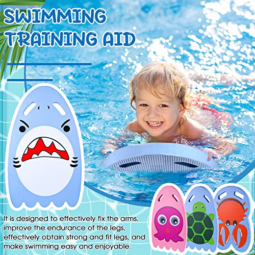 Junkin 4 Pcs Learn Swim Pool Kickboard for Kids Unicorn Bunny Fishtail Mermaid Shark Turtle Octopus Crab Kick Board for Pool Swimming Training Summer Exercise Training Fun Party Favor