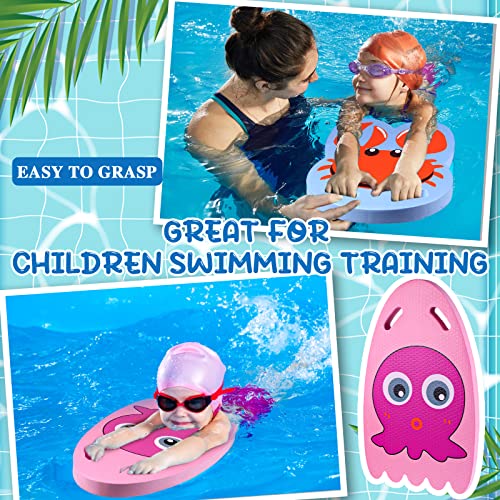 Junkin 4 Pcs Learn Swim Pool Kickboard for Kids Unicorn Bunny Fishtail Mermaid Shark Turtle Octopus Crab Kick Board for Pool Swimming Training Summer Exercise Training Fun Party Favor