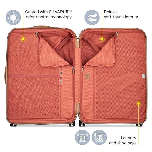 DELSEY Paris Chatelet Air 2.0 Hardside Luggage with Spinner Wheels, Angora, 2 Piece Set 20/Backpack