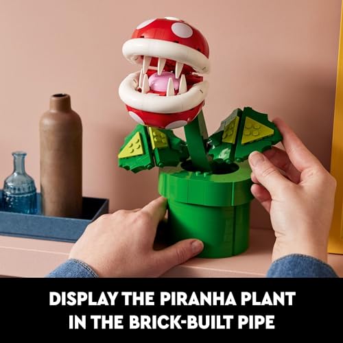 LEGO Super Mario Piranha Plant, Build and Display Super Mario Brothers Collectible for Adults and Teens, Authentically Detailed Posable Figure, Birthday Gift for Gamers and Super Mario Fans, 71426