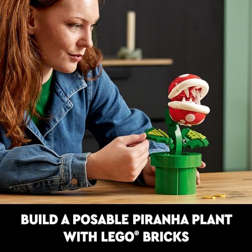 LEGO Super Mario Piranha Plant, Build and Display Super Mario Brothers Collectible for Adults and Teens, Authentically Detailed Posable Figure, Birthday Gift for Gamers and Super Mario Fans, 71426