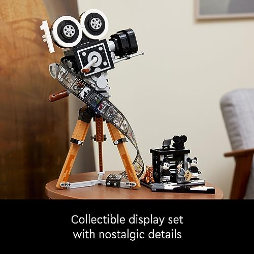 Lego Disney Walt Disney Tribute Camera 43230 Disney Fan Building Set, Celebrate Disney 100 with a Collectible Piece Perfect for Play and Display, Makes a Fun Gift for Adult Builders and Fans