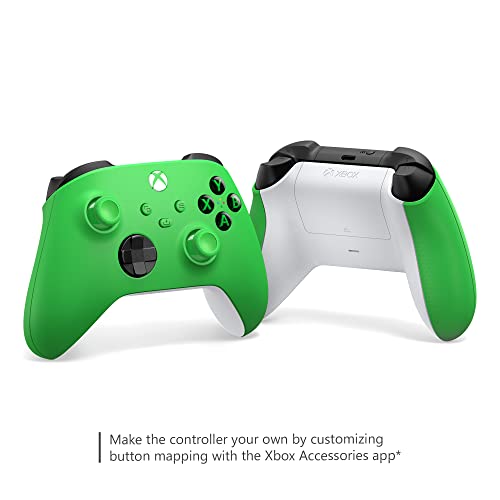 Xbox Wireless Controller Velocity Green - Wireless & Bluetooth Connectivity - New Hybrid D-Pad - New Share Button - Featuring Textured Grip - Easily Pair & Switch Between Devices