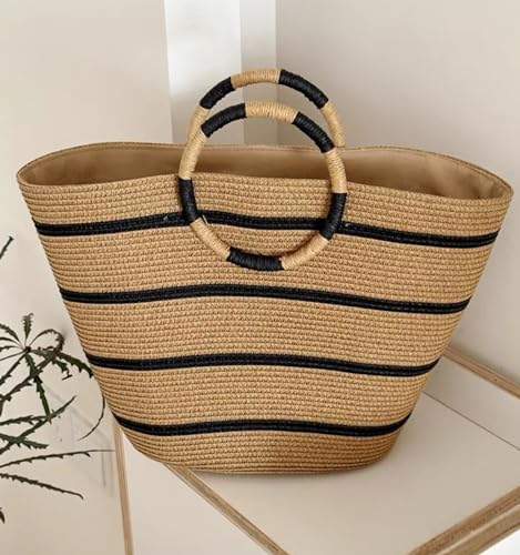 Straw Bag Straw Handbags Tote Bag for Women Straw Tote Bags Rattan Woven Straw Beach Bags for Women Beach Tote Bag