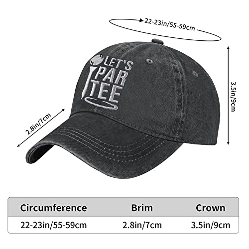 Golf Baseball Cap for Men Women, Embroidered Adjustable Cotton Golf Gifts Dad Hat