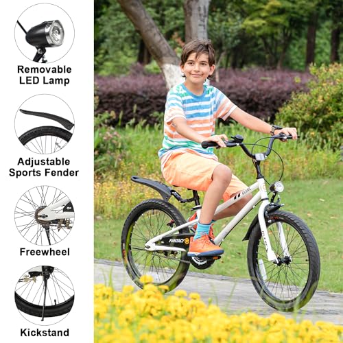 Fantacy 12 14 16 18 20 inch Kid bike for 2-14 Years Old with Headlight & Kickstand for Birthday Gift, Multiple Colors