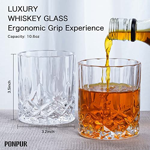 PONPUR 50th Birthday Gifts For Men Dad, 1974 Laser Whiskey Decanter Set with Gift Box, Anniversary Birthday Gift Ideas for Him Husband, 50 Years Bday Decorations, Whiskey Glasses & Whisky Stones Inc.