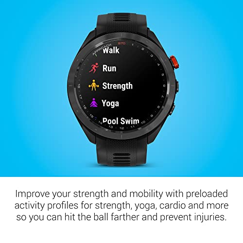 Garmin Approach S70, 47mm, Premium GPS Golf Watch, Black