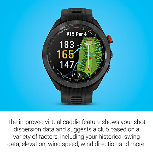 Garmin Approach S70, 47mm, Premium GPS Golf Watch, Black