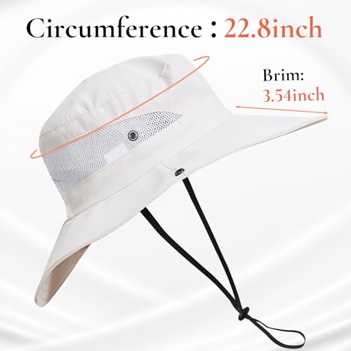 Sun Hat Womens Men 3” Wide Brim UPF 50+ Fishing Beach Bucket Hats