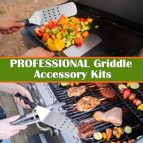 Griddle Accessories Kit for Blackstone and Camp Chef Grilling Black Stone Flat top Griddle Spatula Tools Accessory Set Outdoor Backyard Flattop Barbecue Cooking Gift for Men and Women (16 Piece)