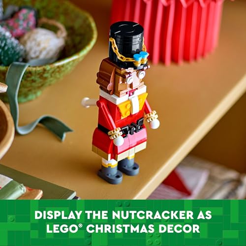 LEGO Nutcracker Figure Toy Building Set for Kids, Collectible Christmas Home Decor, Nutcracker Gift for Boys and Girls Ages 8-12 or Adult Fans, Features Movable Arms & Mouth, 40640