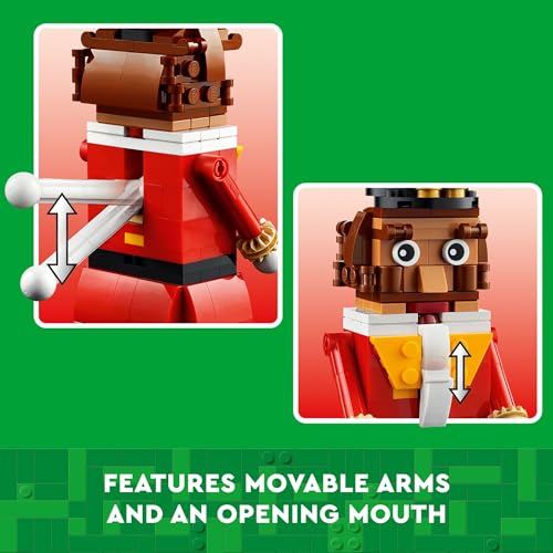 LEGO Nutcracker Figure Toy Building Set for Kids, Collectible Christmas Home Decor, Nutcracker Gift for Boys and Girls Ages 8-12 or Adult Fans, Features Movable Arms & Mouth, 40640