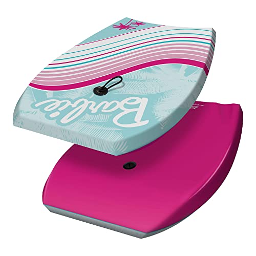 Barbie™ Signature 36in Bodyboard by Wavestorm | Graphic top Deck with high Density Slick Bottom | for Kids and Adults |Foam Construction with Accessories |,Light Blue