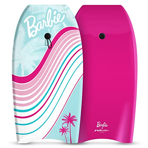 Barbie™ Signature 36in Bodyboard by Wavestorm | Graphic top Deck with high Density Slick Bottom | for Kids and Adults |Foam Construction with Accessories |,Light Blue