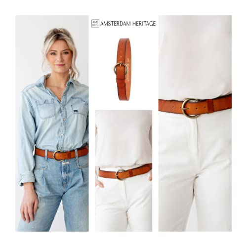 Amsterdam Heritage Leather Belts For Women - Brown Belt Women, Womens Belts For Jeans And Fashion Belts For Women