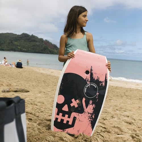 Veer Body Board - High Performance Adult or Child Sized Boogie Board - Bodyboard for Adults, Kids, Boys and Girls - Includes Premium Neoprene Tether with Two-Way Rotation