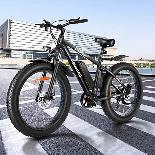 ANCHEER Electric Bike 27.5''/ 26'' Electric Mountain Bike 500W 48V Removable Battery, 20MPH Electric Bike for Adults Commuter Cruiser with 50 Miles Range, Suspension Fork