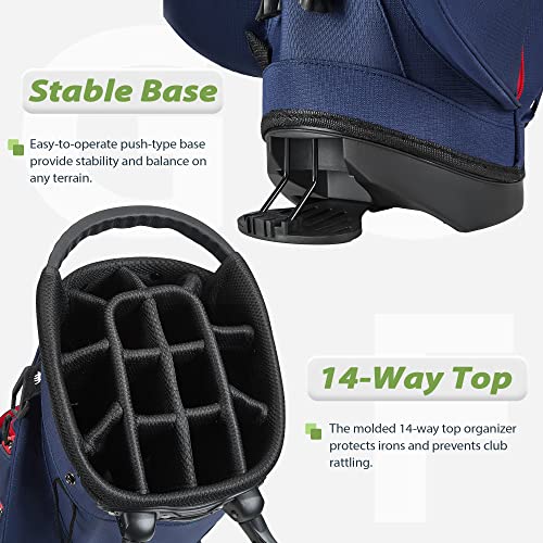 14-Way Golf Stand Bag, Golf Bag with Stand - Lightweight & Durable Golf Club Bag for Men & Women