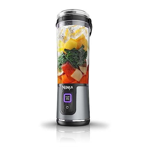 Ninja BC151BK Blast Portable Blender, Cordless, 18oz. Vessel, Personal Blender-for Shakes & Smoothies, BPA Free, Leakproof-Lid & Sip Spout, USB-C Rechargeable, Dishwasher Safe Parts, Black