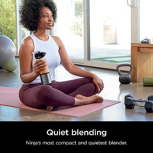 Ninja BC151BK Blast Portable Blender, Cordless, 18oz. Vessel, Personal Blender-for Shakes & Smoothies, BPA Free, Leakproof-Lid & Sip Spout, USB-C Rechargeable, Dishwasher Safe Parts, Black