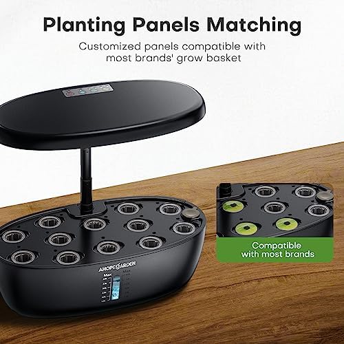 Indoor Garden Hydroponics Growing System: 12 Pods Plant Germination Kit Garden Kit Growth Lamp Countertop with LED Grow Light Hydrophonic Planter Grower Harvest Vegetable Lettuce