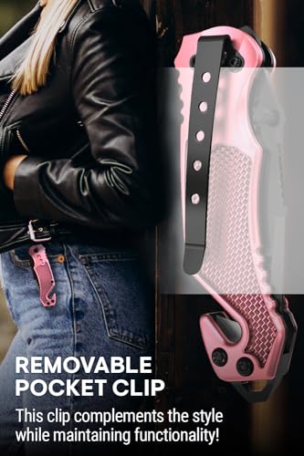 GOOD WORKER 2.95” Serrated Blade Pink Knife - Pocket Knife for Women - Self Defense Knife - Pink Knives - Cute Womens Girl Knife - Womens Folding Knife - Pink Pocket Knife - Mothers Day Gift - 6680 P