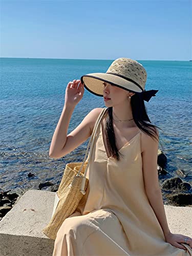 Wide Brim Beach Hats for Women Breathable Sun Hat Bucket Hat Sun Visors Fishing Cap for Travel Picnic Outdoor Summer 2024