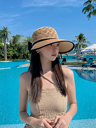 Wide Brim Beach Hats for Women Breathable Sun Hat Bucket Hat Sun Visors Fishing Cap for Travel Picnic Outdoor Summer 2024