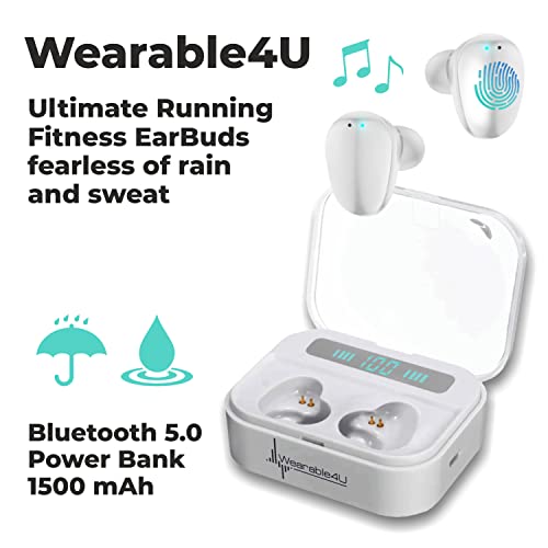 Wearable4U - Bushnell Wingman View Golf GPS Bluetooth Speaker with Ultimate White Earbuds and Wall and Car Chargers Bundle