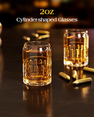 Gifts for Men Dad, Fathers Day 10.1 Oz Whiskey Decanter Set with 2 Glasses, Unique Dad Birthday Gift Ideas from Daughter Son, Personalized Liquor Dispenser for Liquor Scotch Bourbon Vodka