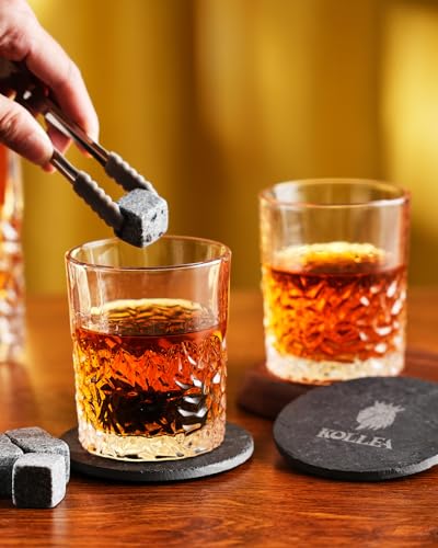 Kollea Birthday Gifts for Husband from Wife, Whiskey Decanter Set with Glasses & Whiskey Stones, Personalized Romantic Anniversary Weeding Stuff Presents for Men Him, for Whiskey Bourbon Liquor Vodka