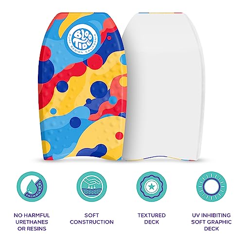 22in Mini Bodyboard // Foam Wax Free Soft Kickboard Bodyboard for Adults and Kids of All Levels