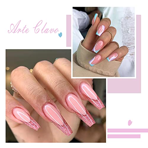 Arte Clavo Gel Nail Polish Set, 6 Colors Pink Glitter Gel Polish Set Pink Red Nail Polish Gel All Seasons Nail Art Soak Off Gel Nail Kit DIY Home Salon 2024 Nail Gifts for Women Girls 632…