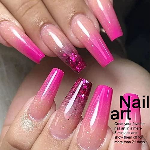 Arte Clavo Gel Nail Polish Set, 6 Colors Pink Glitter Gel Polish Set Pink Red Nail Polish Gel All Seasons Nail Art Soak Off Gel Nail Kit DIY Home Salon 2024 Nail Gifts for Women Girls 632…