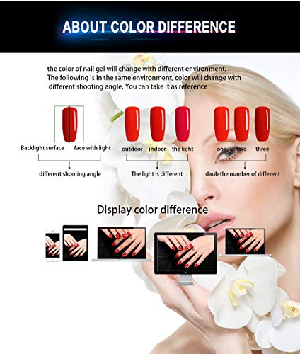 Arte Clavo Gel Nail Polish Set, 6 Colors Pink Glitter Gel Polish Set Pink Red Nail Polish Gel All Seasons Nail Art Soak Off Gel Nail Kit DIY Home Salon 2024 Nail Gifts for Women Girls 632…