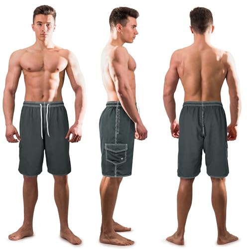 Scotamalone Mens Swim Trunks Swimming Trunks Swim Shorts Swimsuit Trunks Swimwear Quick Dry with Mesh Lining Bathing Suits