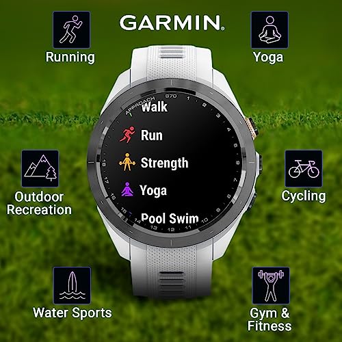 Wearable4U - Garmin Approach S70 - Ceramic 42 mm Golf: 1.2" AMOLED Display Up to 10 Days Battery Life, Multisport High-Performance Multi-Band GPS Premium Smart Watch w/ 43K+ Golf maps & Gift Bundle