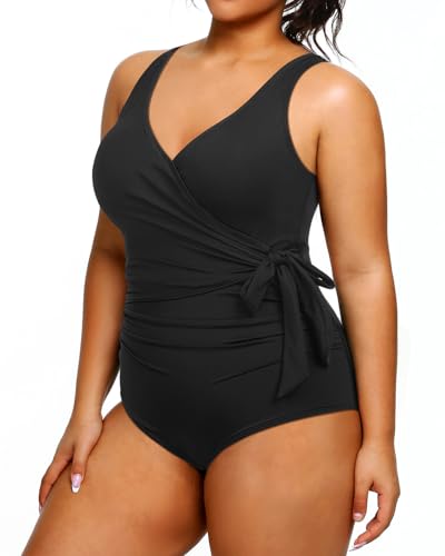 Yonique Plus Size One Piece Swimsuits for Women Tummy Control Bathing Suits Full Coverage Swimwear