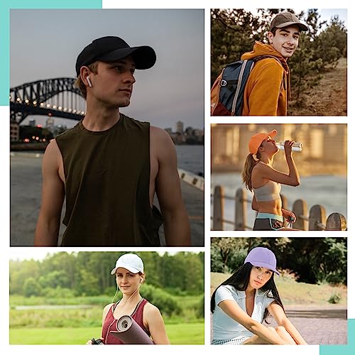 American Trends Smile Face Baseball Cap for Women Men Ponytail Trucker Dad Hat Adjustable Golf Tennis Hat