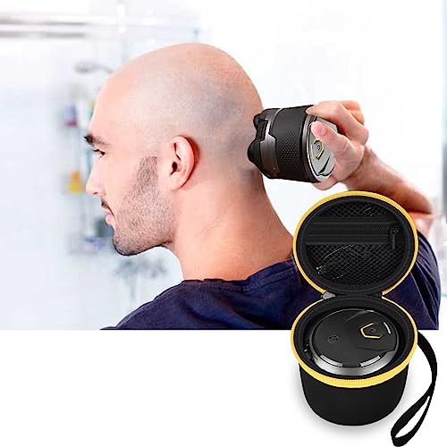 Hard Case Compatible with Microtouch/for SOLIMPIA/for Tustow/for Redbreak Titanium Head Shavers for Bald Men, Travel Electric Razor Storage Box for Grooming Kit (Bag Only) (Black)