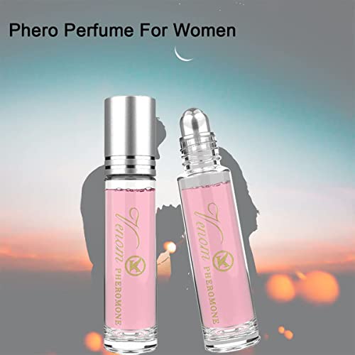 Women Pheromone Perfume - Long-lasting and Addictive Personal Roll-on Pheromone Perfume Oil Fragrance - Cologne for Women to Attract Men (Pack of 2)