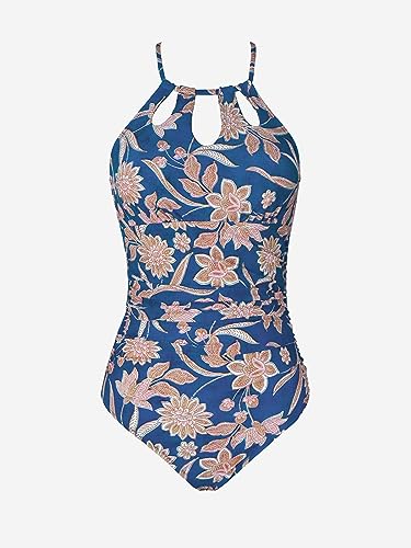 CUPSHE Women's One Piece Swimsuit High Neck Tummy Control Swimwear Bathing Suit