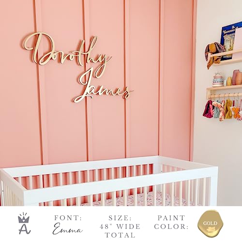 Custom Wood Name Sign for Nursery or Kids Room, Instant Font Preview, Multiple Styles Available Unpainted, Painted or Stained, Personalized Baby Gift (Painted or Stained Name Sign)