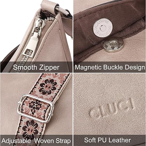 CLUCI Crossbody Bags Purses for Women, Leather Summer Cross Body Bags with Adjustable Strap, Women's Shoulder Handbags 2024